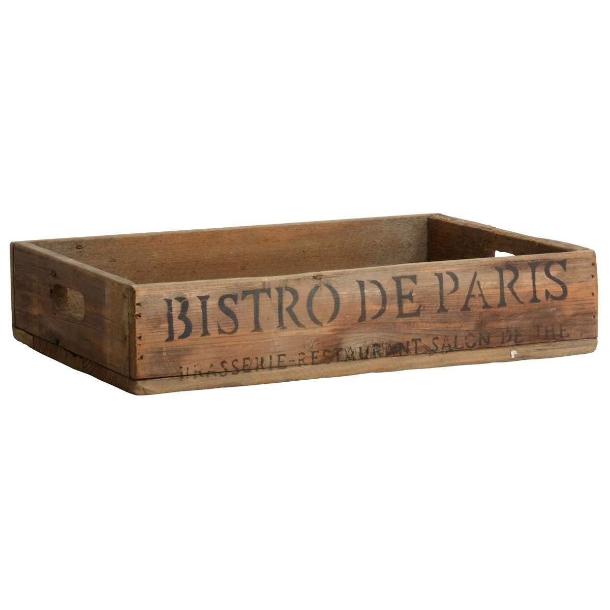 Dekotablett Ib Laursen - Holztablett "Bistro de Paris" Tablett Serviertablett
