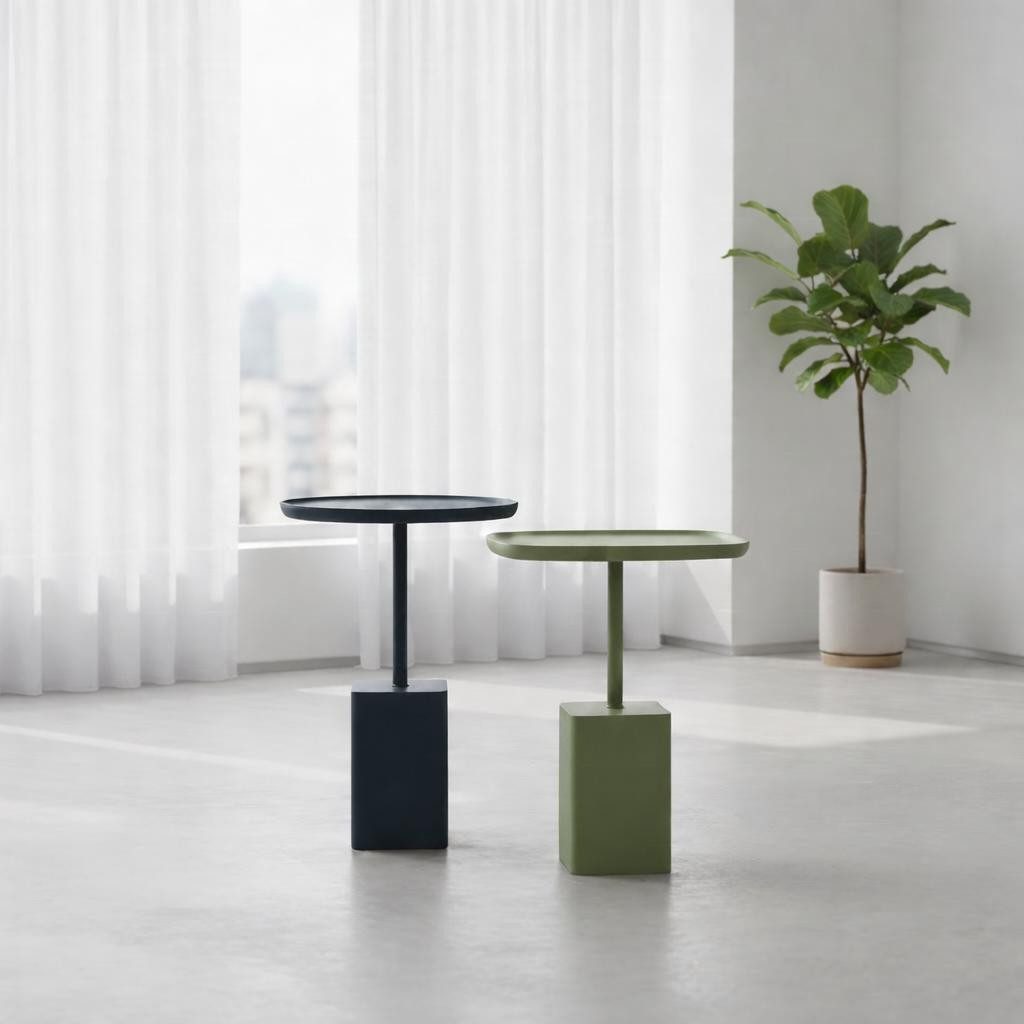 Xlmoebel Beistelltisch Moderner Beistelltisch in Blau und Grün für das Wohnzimmer, Made in Europa