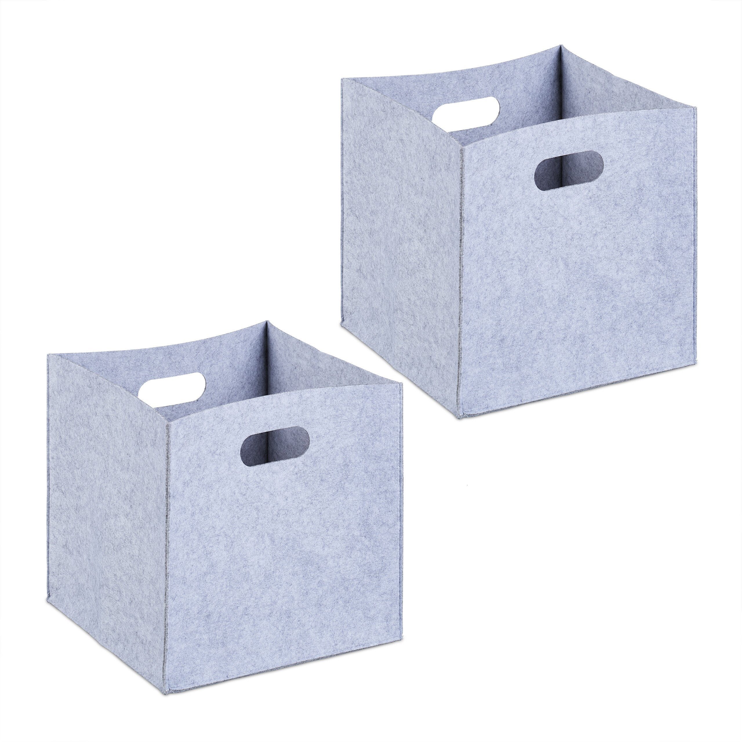 Aufbewahrungskorb Aufbewahrungsbox Filz 2er Set