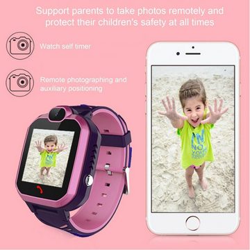 AUKUU Kinder GPS Smartwatch SOS-Anruf Standortgerät Tracking-Gerät Smartwatch Smartwatch