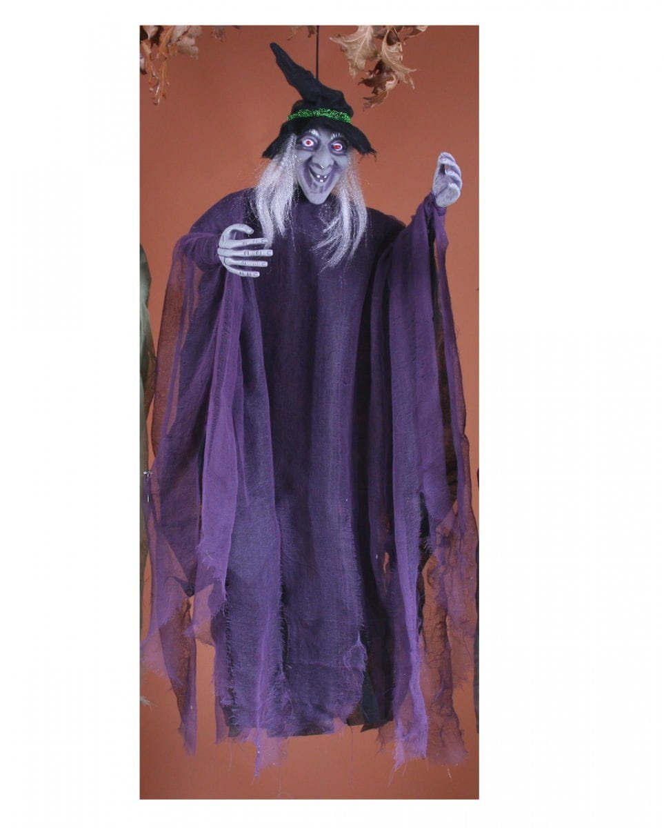 Horror-Shop Dekofigur Scary Witch Hängefigur 103cm für Halloween
