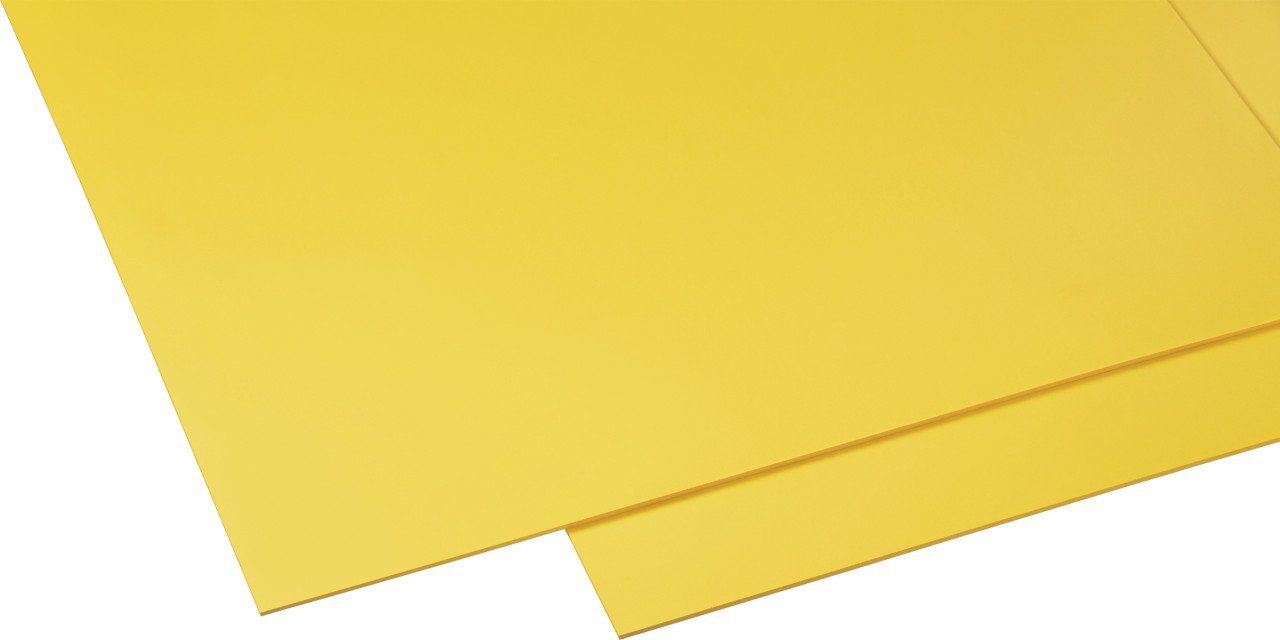 GUTTA Schneide- und Abdeckplatte Gutta Hartschaumplatte 50 x 100 cm, 3 mm, gelb, Kunststoff