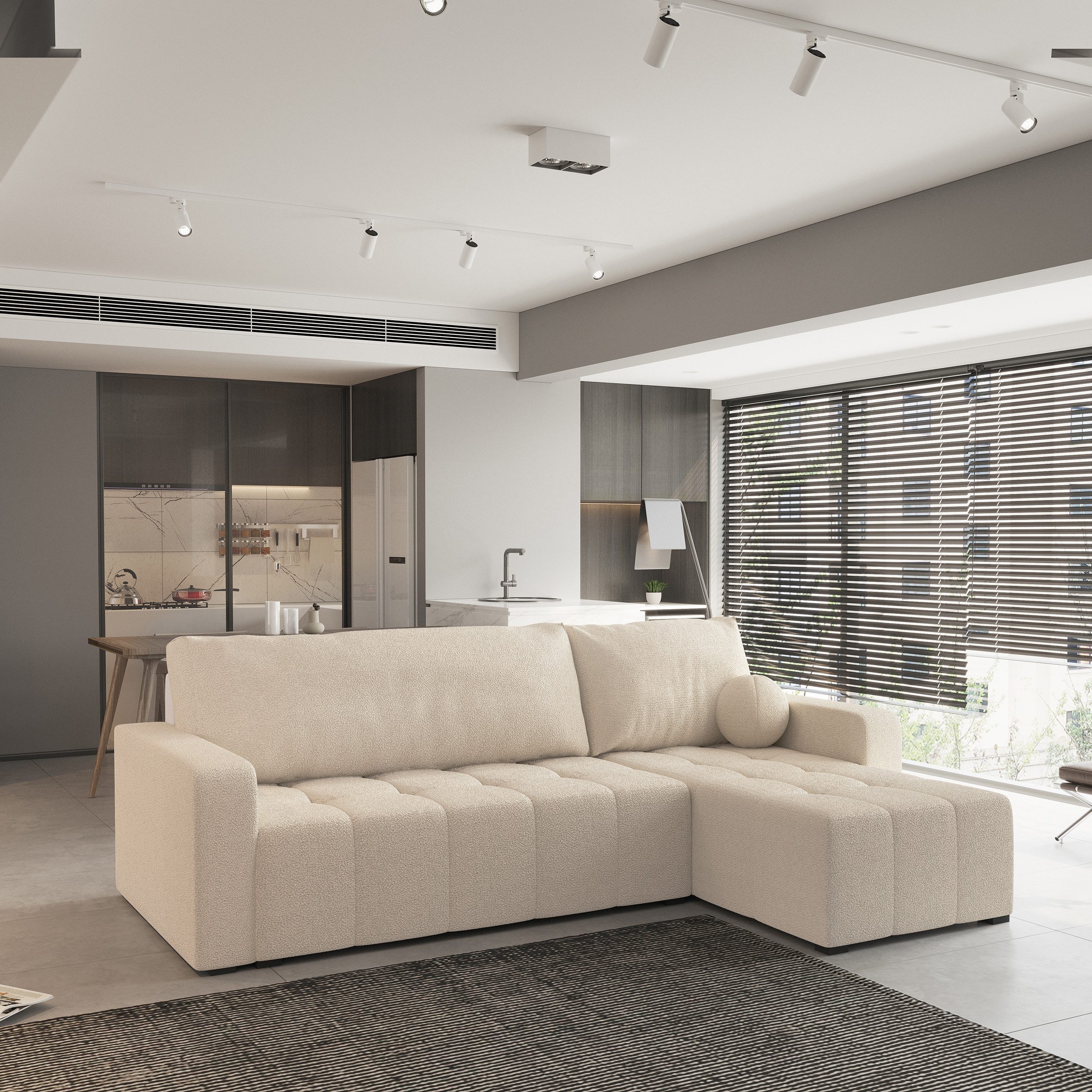 Masseno Ecksofa VOLIRA mit Schlaffunktion L-Form, Sofa mit Bettkasten günstig online kaufen