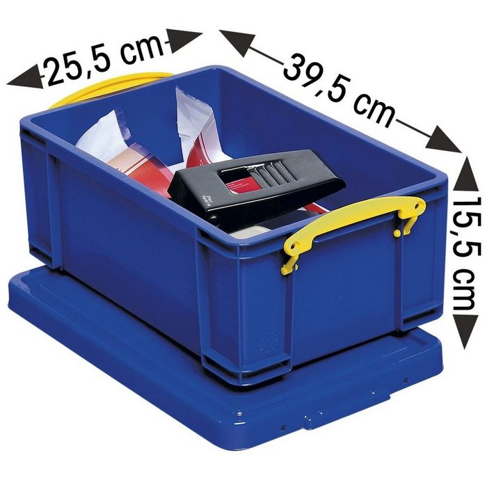 REALLYUSEFULBOX Aufbewahrungsbox 9 Liter verschließbar und stapelbar