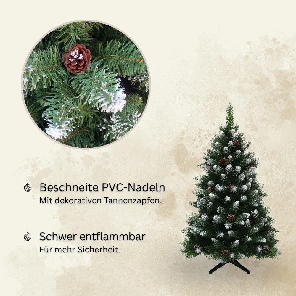 RS Trade Künstlicher Weihnachtsbaum Weihnachtsbaum „Schneebaum“ PVC 15013 – Bild 4 von 5