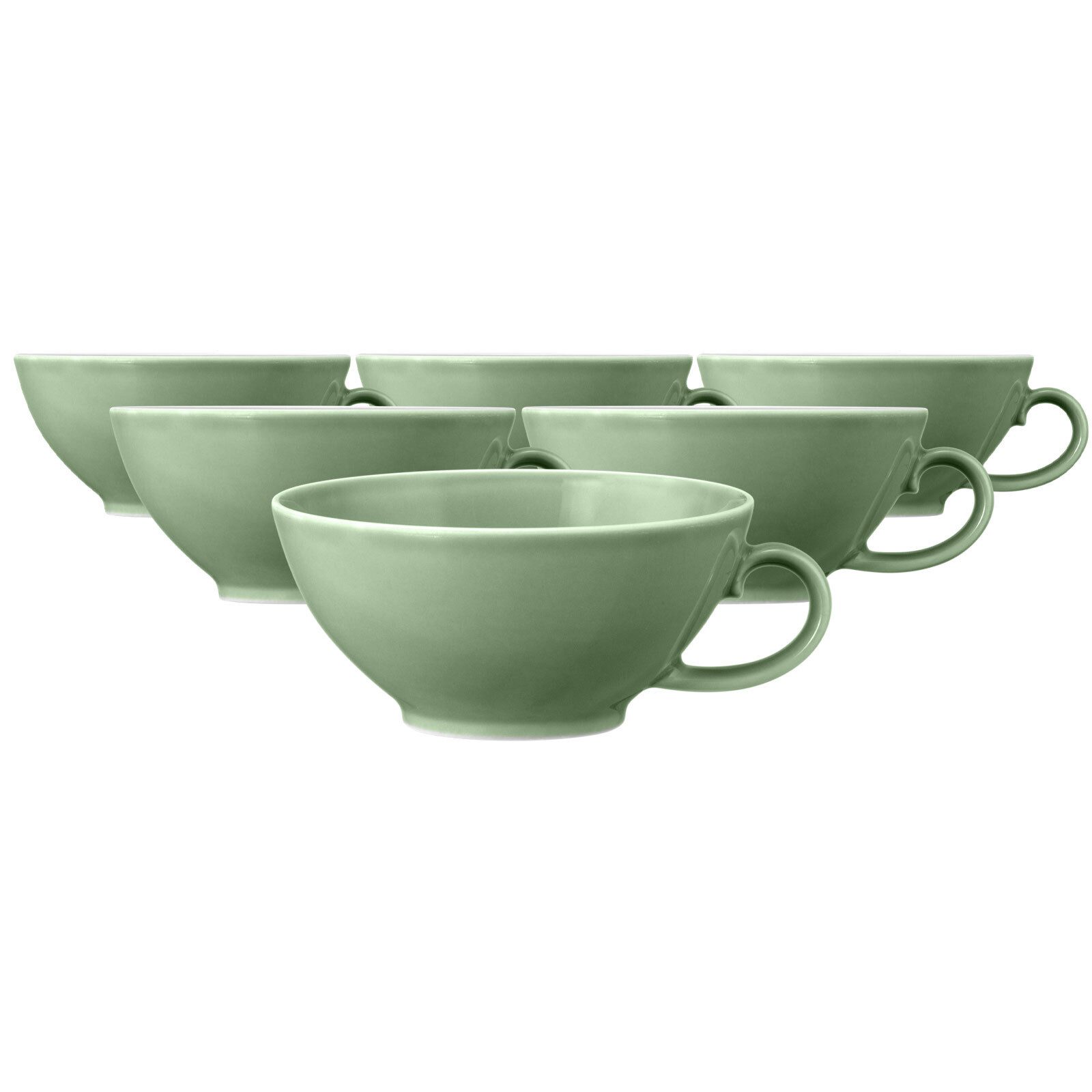 Seltmann Weiden Tasse Beat Color Glaze Teetassen 140 ml 6er Set, 6-tlg., Porzellan