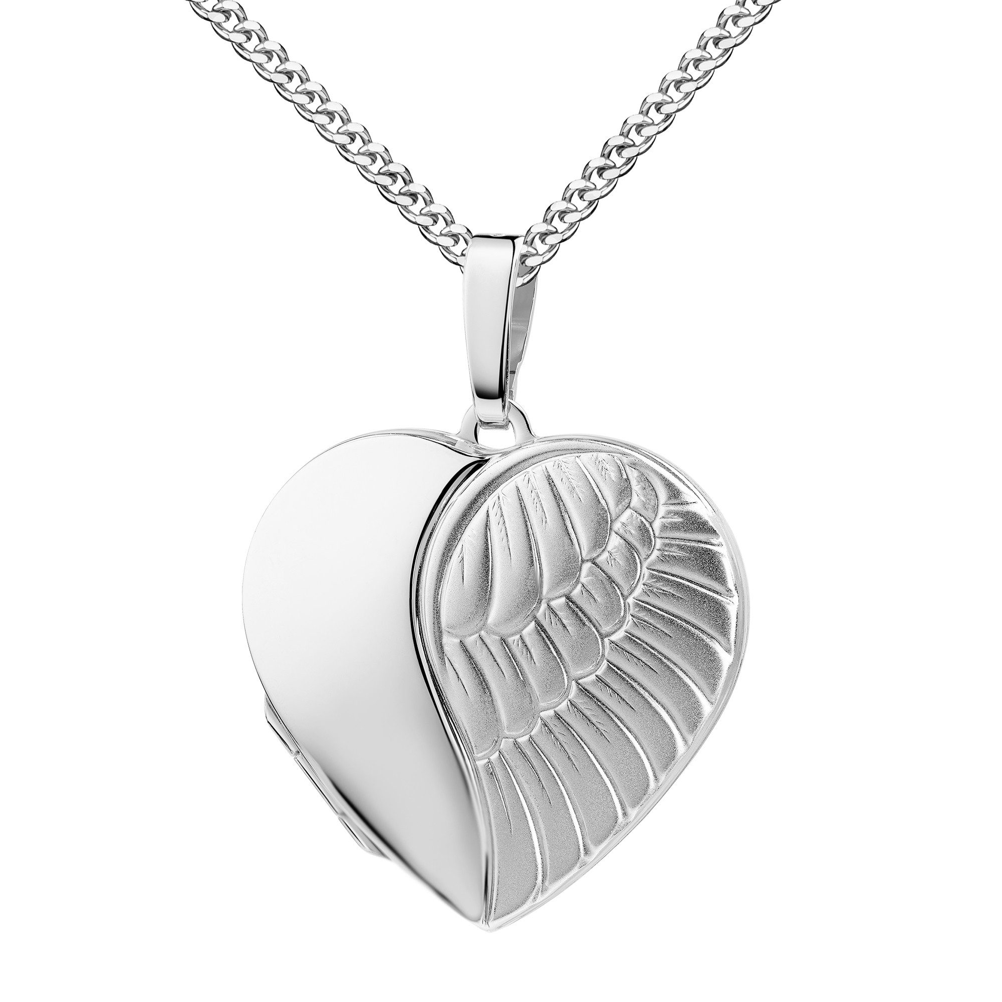 JEVELION Silberkette mit XXL Medaillon Herz günstig online kaufen