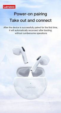 Lenovo HT38 mit Touch-Steuerung Bluetooth-Kopfhörer (True Wireless, Siri, Google Assistant, Bluetooth 5.0, kabellos, Stereo-Ohrhörer mit 250 mAh Kopfhörer-Ladehülle - Schwarz)