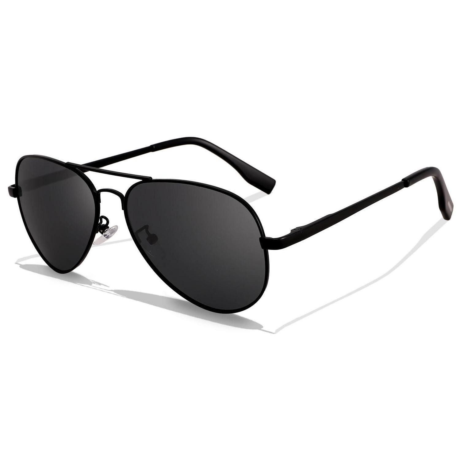 LuxusKollektion Pilotenbrille Sonnenbrille Pilotenbrille Kinder Schwarz Schwarz 52 Millimeter (1-St)