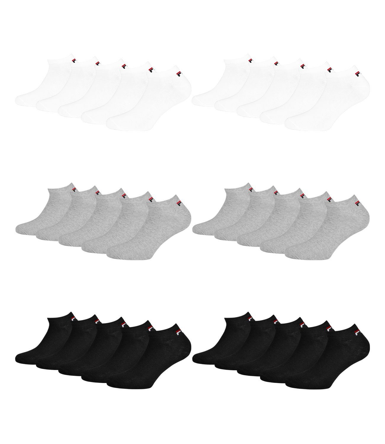 Fila Sneakersocken Kurzsocken (15-Paar) classic weichen 700 Bündchen mit