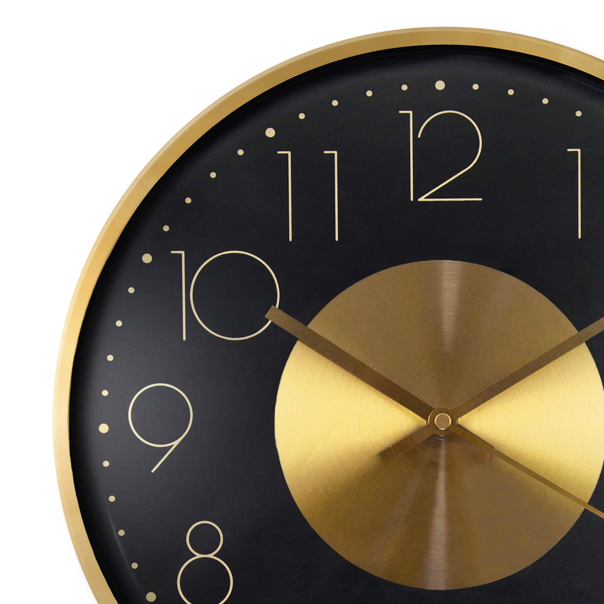K&L Wall Art Wanduhr silber Metalluhr Uhr Tick-Geräusche, Moderne Gold-Schwarz Aluminium Langlebige (keine Optik) Loft Edelstahl