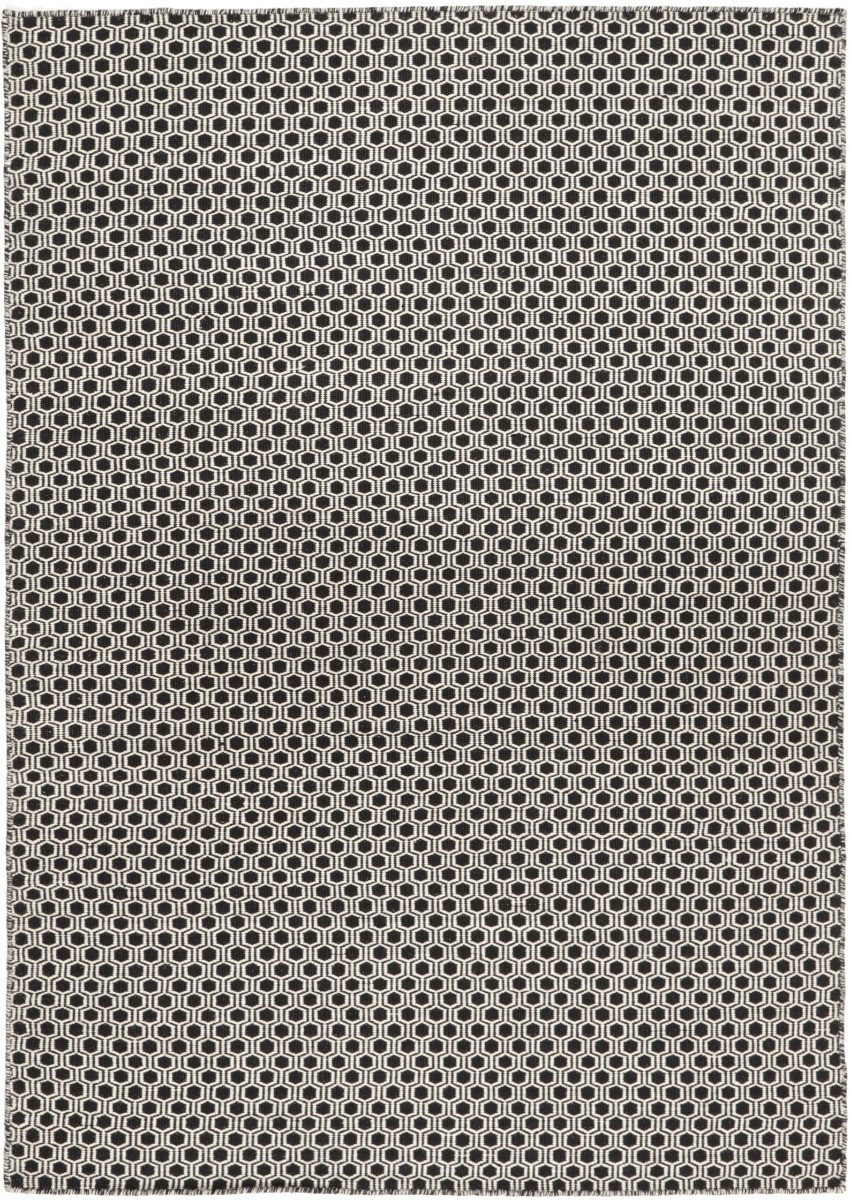 Carpet Avenue Teppich Kelim Dhorri Diamond - Schwarz 230x160, Rechteck, Höhe: 4 mm