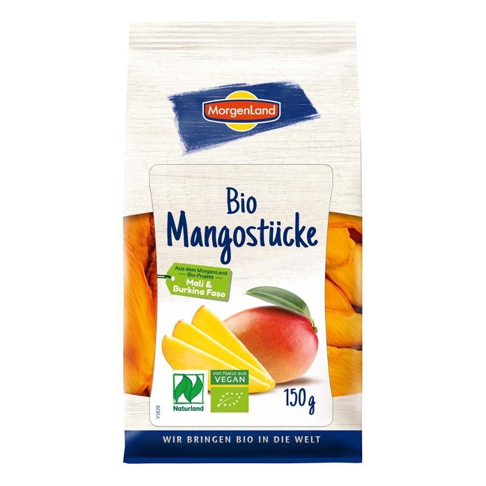 morgenland Süßigkeit Mangostücke - entsteint, geschält und getrocknet 150g