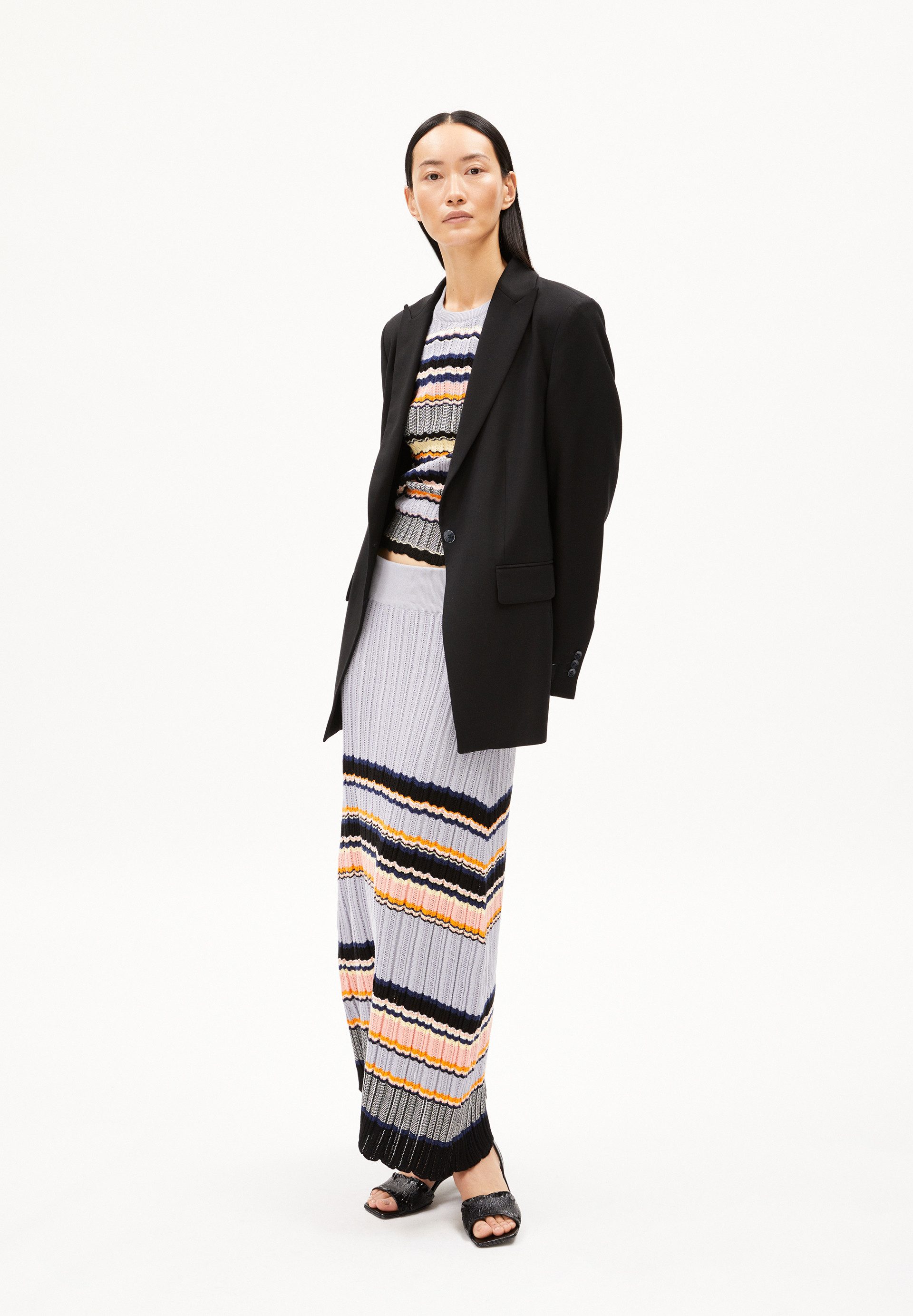 Armedangels Strickrock MINNAA STRIPES Strickrock aus Bio-Baumwolle Regular Fit