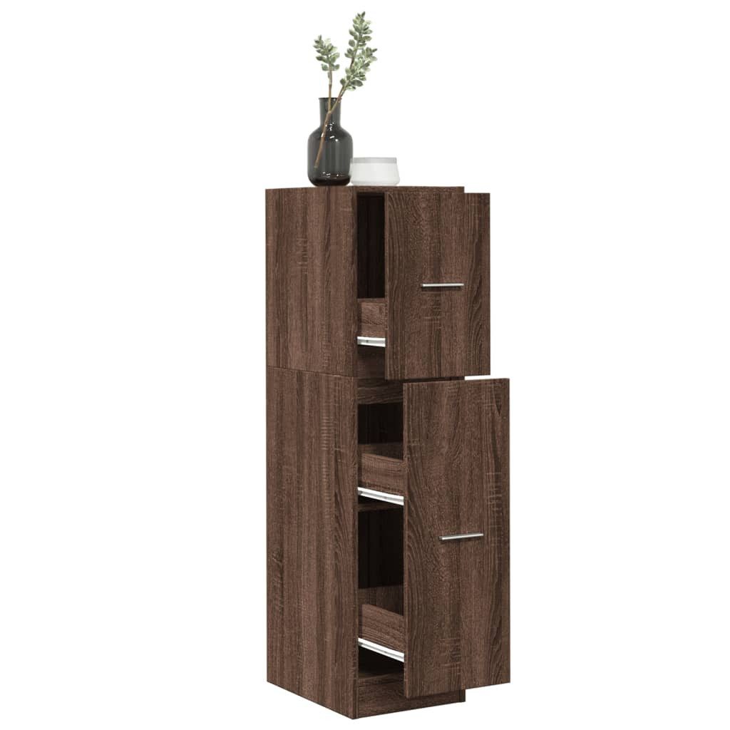 vidaXL Apothekerschrank 30 x 41 x 118 cm Apothekerschrank Braun Eichen-Optik 30x41x118 cm Span