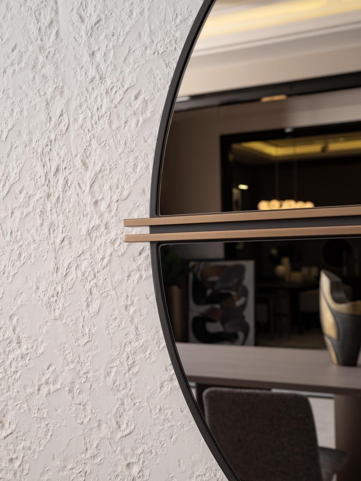 JVmoebel Esszimmer-Set Luxus Esszimmer + Spiegel), Esstisch Sideboard + Holz, Made 9tlg (9-St., Beige Sideboard Esstisch Stühle Stühle + 6x Europa in