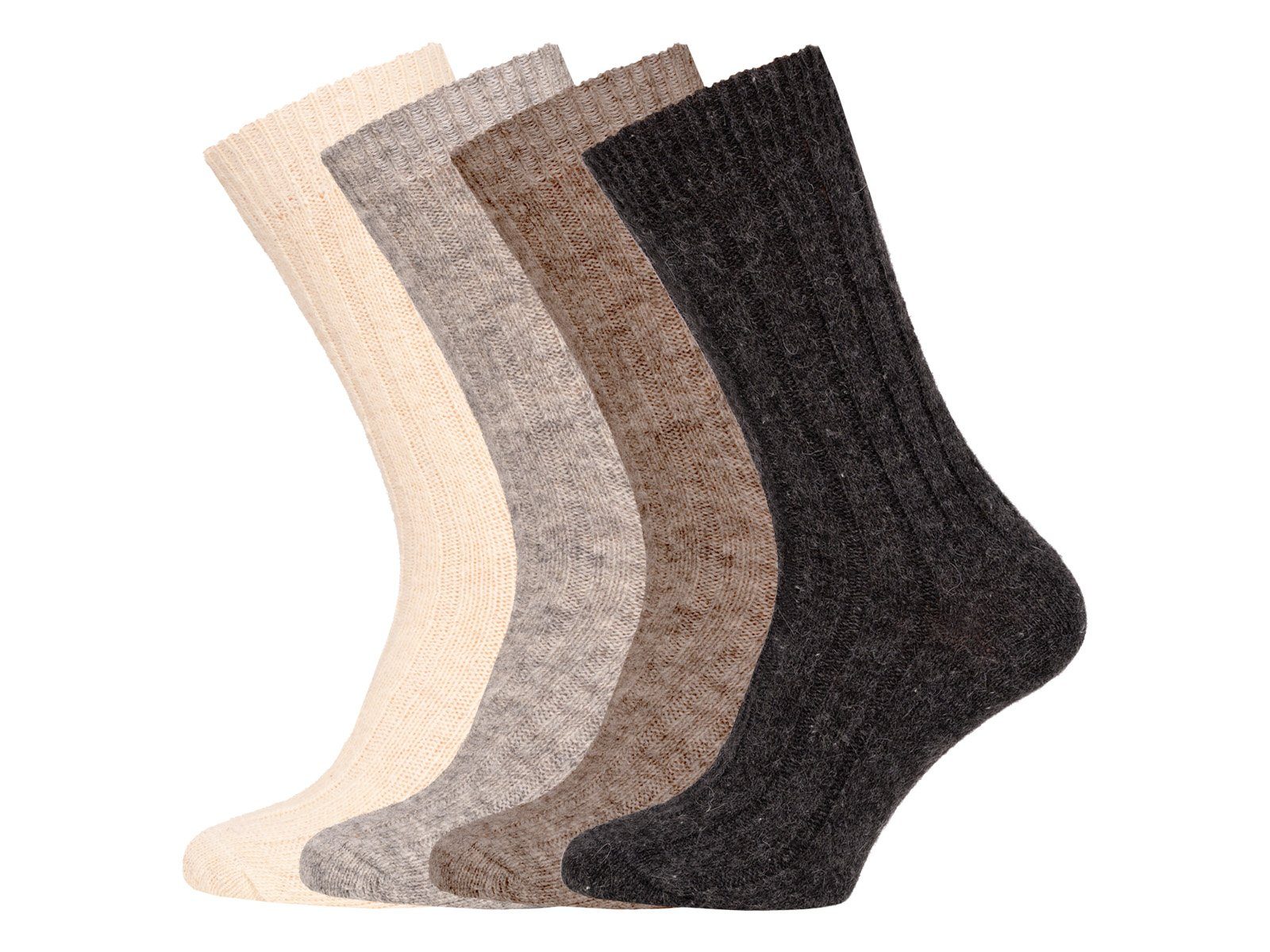 (Alpakawolle Grau 95% Socken Wollsocken aus HomeOfSocks & Schurwolle) Wolle