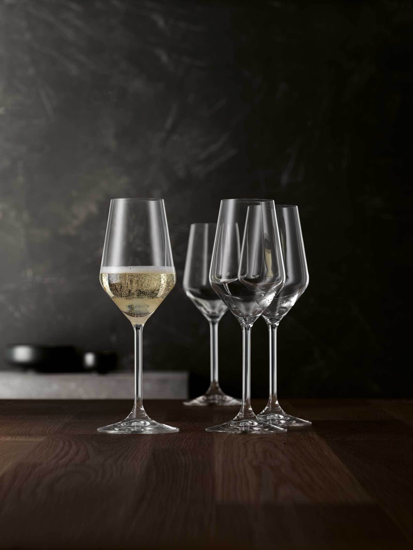 SPIEGELAU Champagnerglas Style Champagnergläser 310 ml 12er Set, 12-tlg., Glas