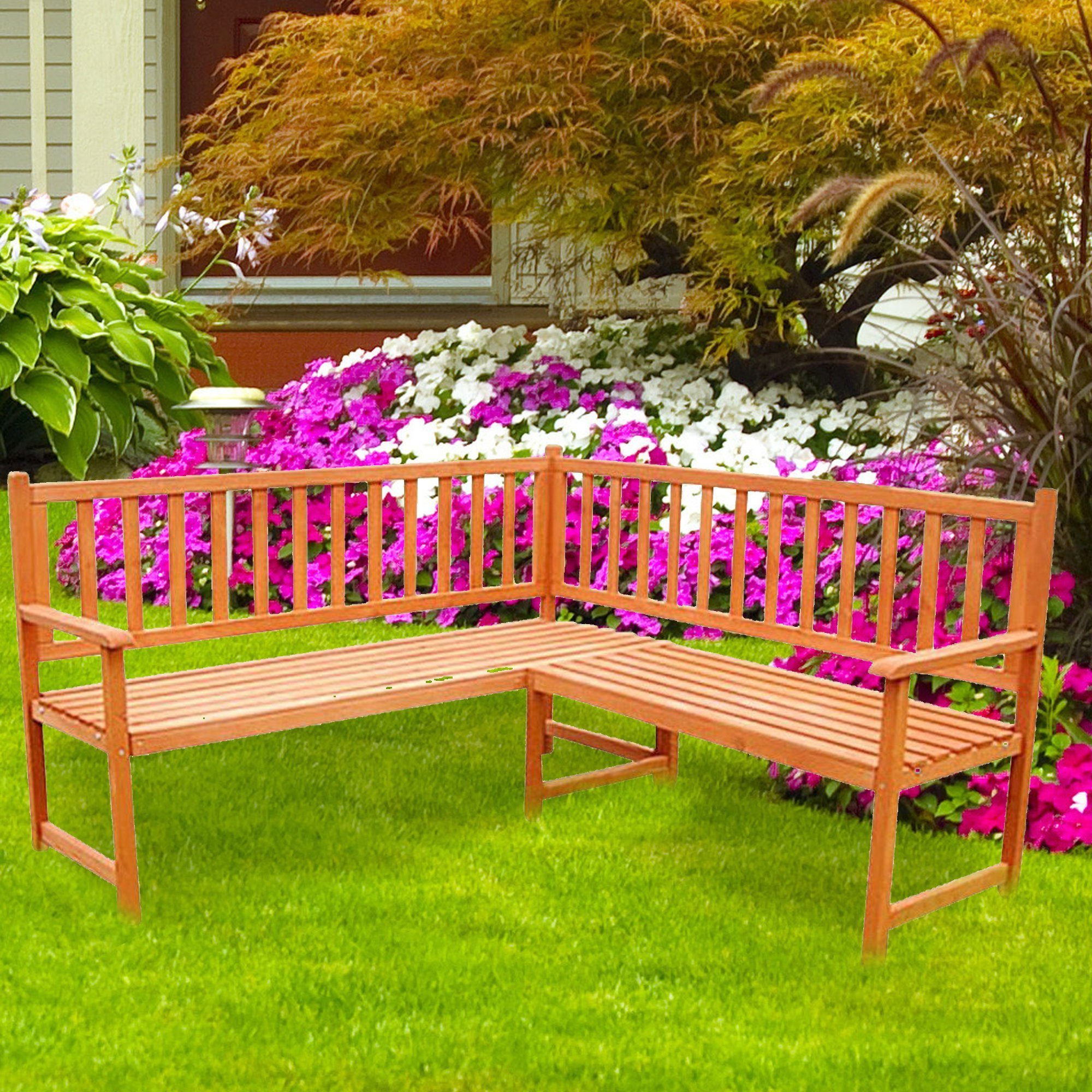 Melko Gartenbank Gartenbank Holzbank Sitzbank Eckbank günstig online kaufen