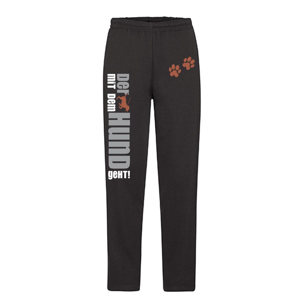 G-graphics Jogginghose Der mit dem Hund geht Jog Pants mit Print / Aufdruck für echte Hundempapas