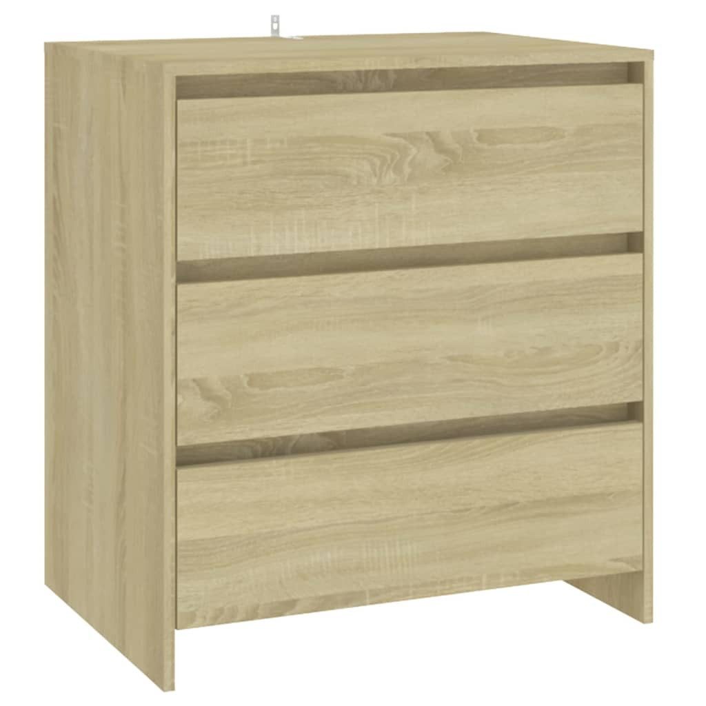 vidaXL Sideboard, 2-tlg. Kommode Sonoma-Eiche Holzwerkstoff