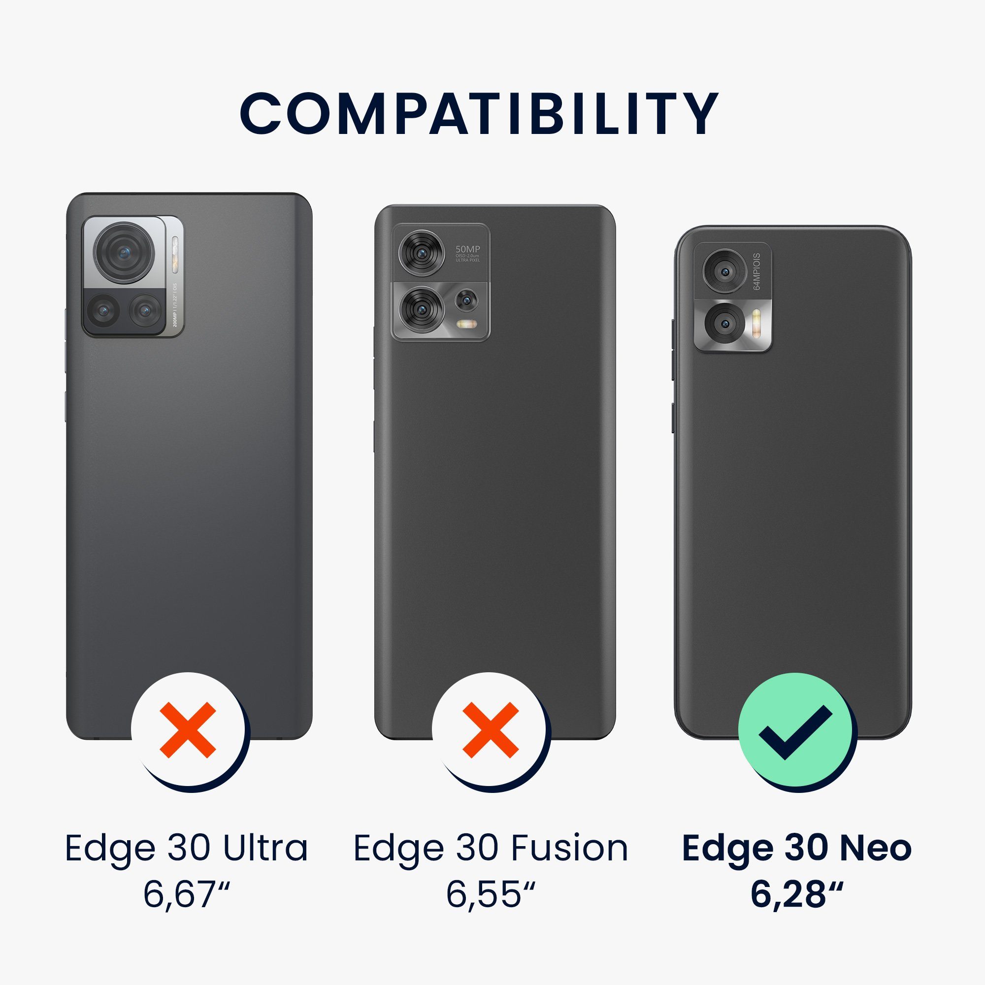 kwmobile Handyhülle Handyhülle für Motorola Edge 30 Neo Hülle, Silikon Case metallisch schimmernd - Schutzhülle Cover