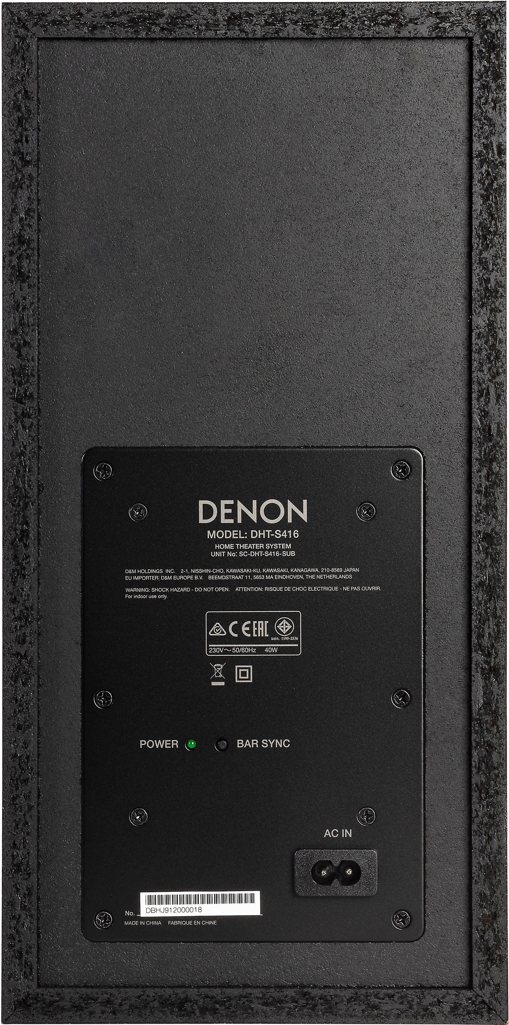 Denon DHT-S416 2.1 Soundbar (Bluetooth, Subwoofer, ARC) HDMI Chromecast, kabelloser