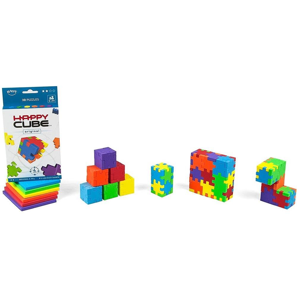 HAPPY CUBE 3D-Puzzle Original Cardboard Box, Puzzleteile, 6er Pack, für Kinder ab 5 Jahren