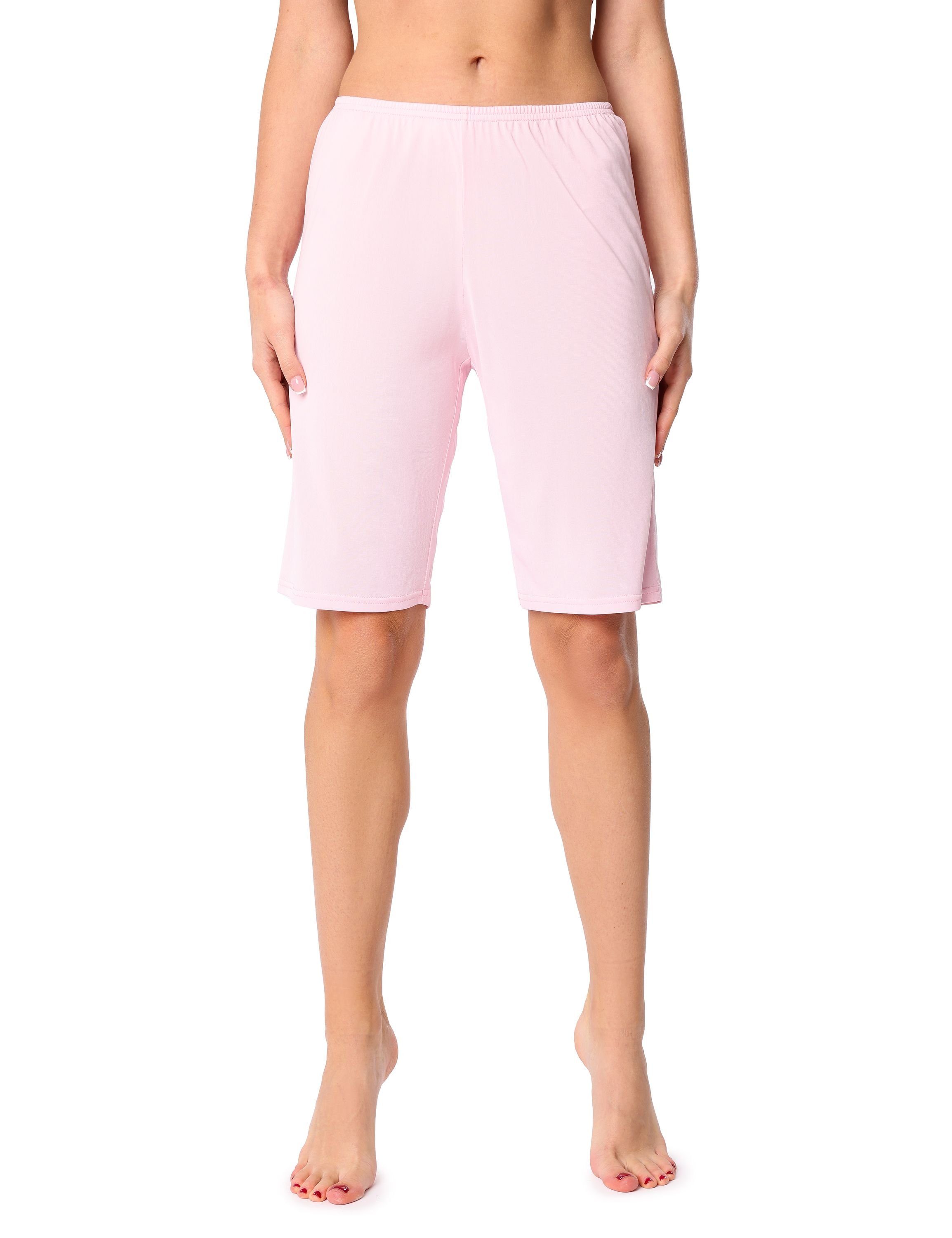 knielang Damen Rosa Unterwäsche BLV50-268 (1-St) Lange aus Bellivalini Unterhose Viskoseseide Unterhosen