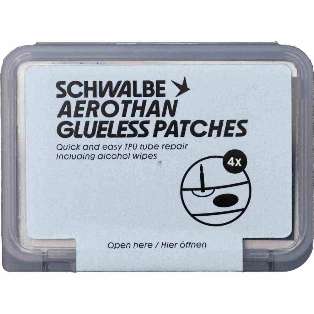 Schwalbe Fahrradschlauch Schwalbe GLUELESS PATCHES (4 Stk. selbstklebende Flicken) - schnelle T