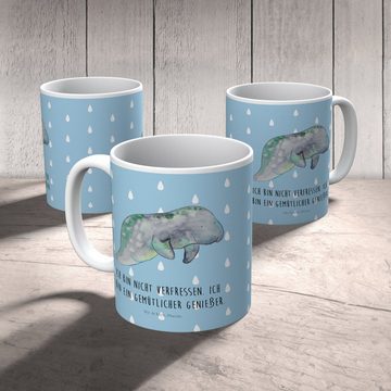 Mr. & Mrs. Panda Kinderbecher Seekuh Chillen - Blau Pastell - Geschenk, Bruchsichere Tasse, Urlaub, Kunststoff, Kindergeschichten Motive