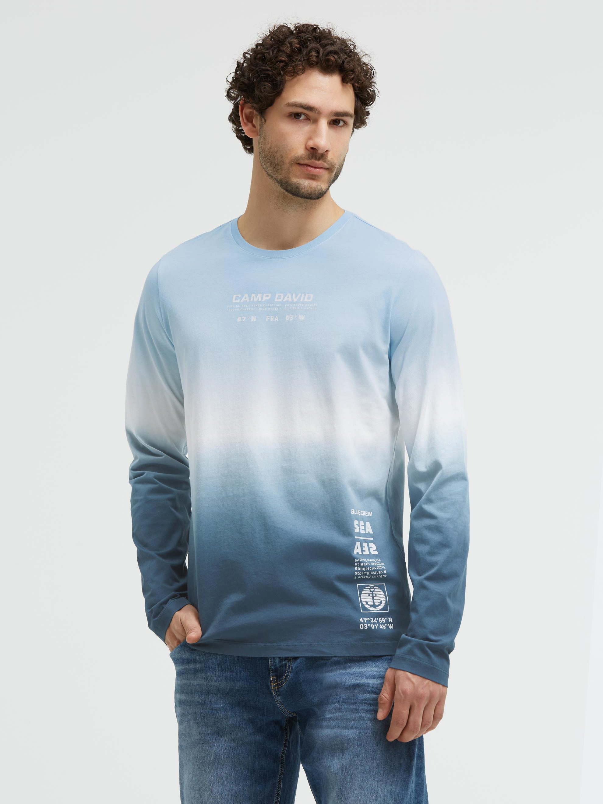 CAMP DAVID Rundhalsshirt mit Farbverlauf