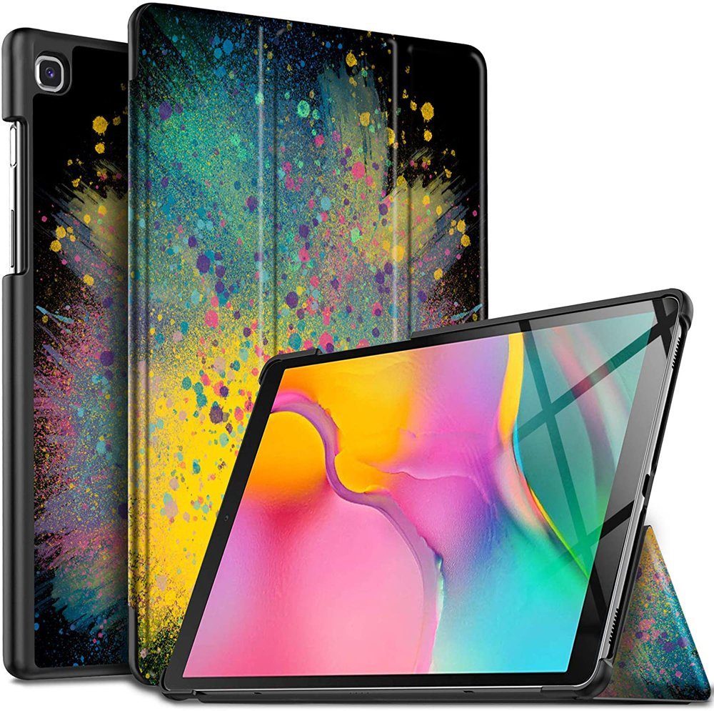 IVSO Tablet-Hülle Hülle Tablet Case Cover Flip für Samsung Galaxy Tab A  10.1 2019 T515/T510 10.1 Zoll, 10.1 inch, Ultra Schlank Slim Schutzhülle  Hochwertiges PU mit Standfunktion Perfekt Geeignet