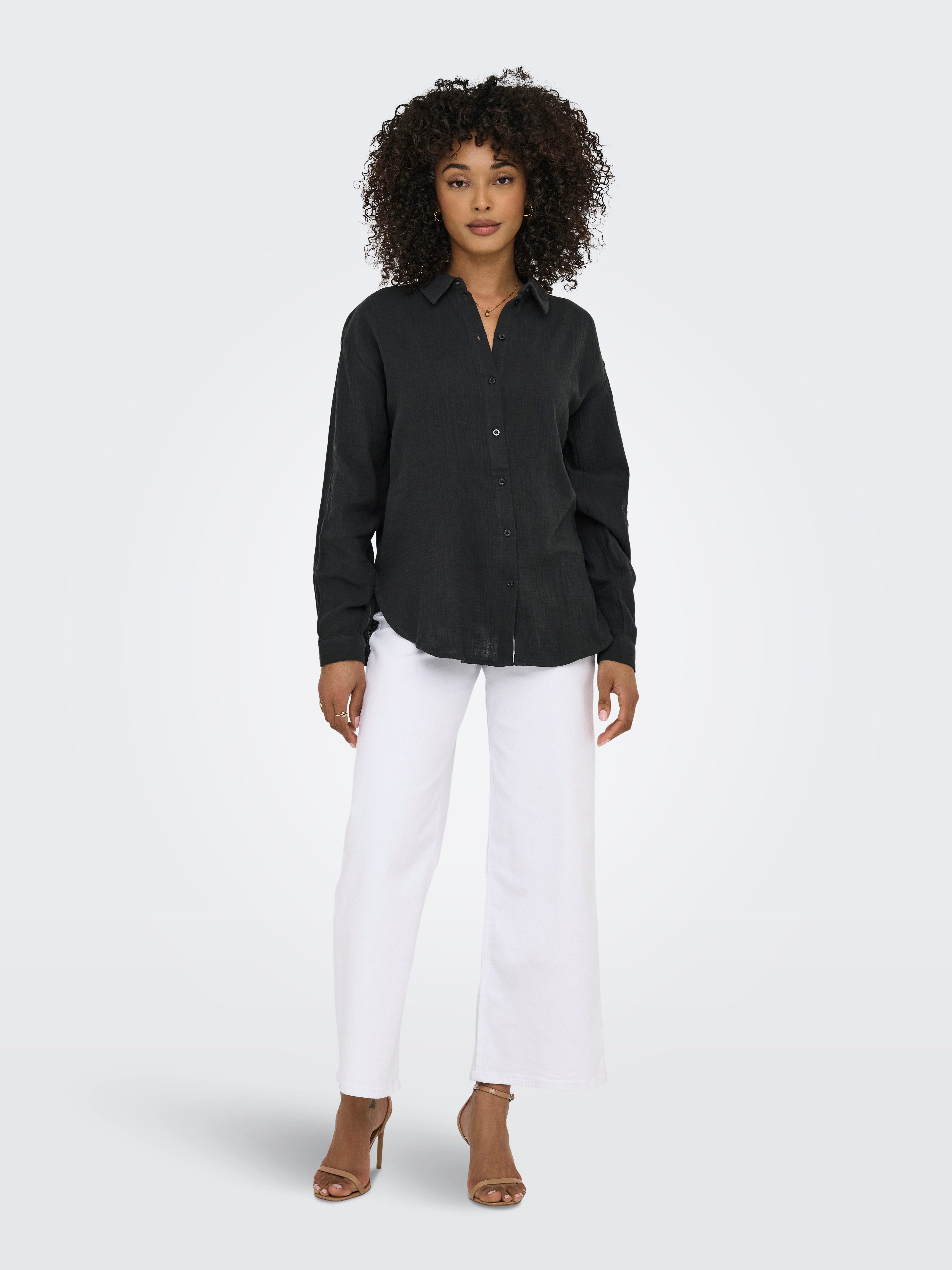 JDY Hemdbluse JDYTHEIS LIFE L/S LOOSE SHIRT WVN NOOS Baumwolle, regular fit