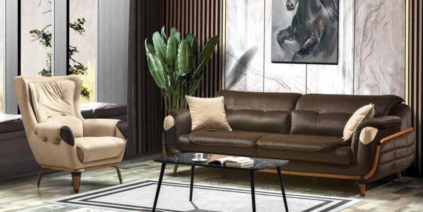 JVmoebel Sofa Sofa Möbel Dreisitzer Klassisches Made Luxus Couch Europe Polster, Stoff Sofas in