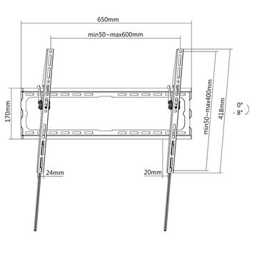 HALTERUNGSPROFI SFN5 VESA 600x400 TV-Wandhalterung, (bis 80,00 Zoll, Super flach)