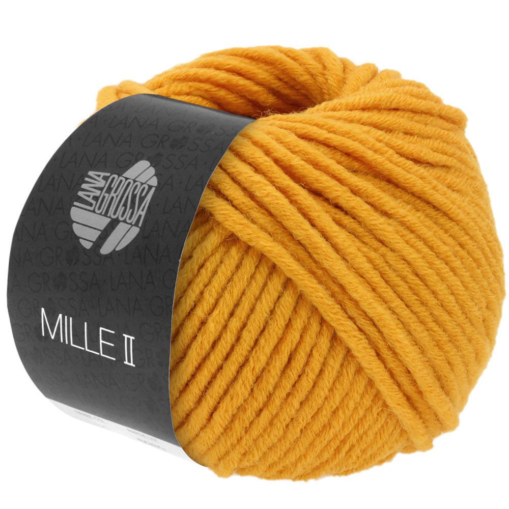 LANA GROSSA MILLE II Häkelwolle, 55 m (strapazierfähiges Mischgarn mit Merinowolle), 50 g