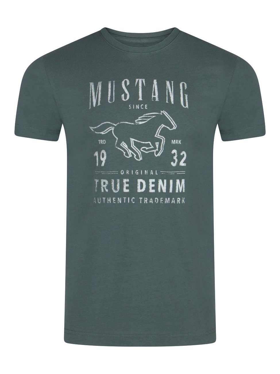 MUSTANG T-Shirt Herren Printshirt Regular Fit günstig online kaufen