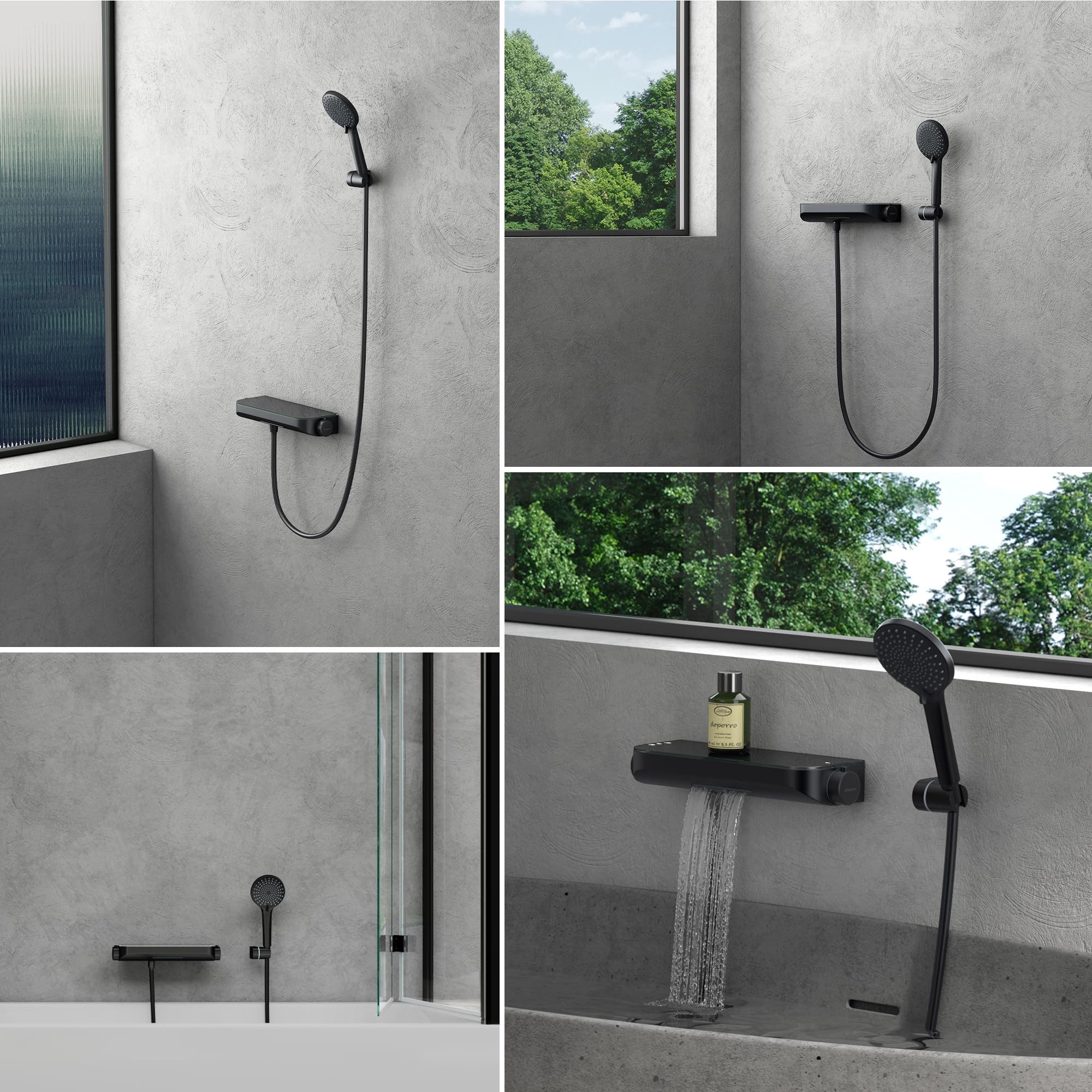 Mai & Mai Wannenarmatur Badewannenarmatur mit Handbrause Thermostat 4 Strah günstig online kaufen