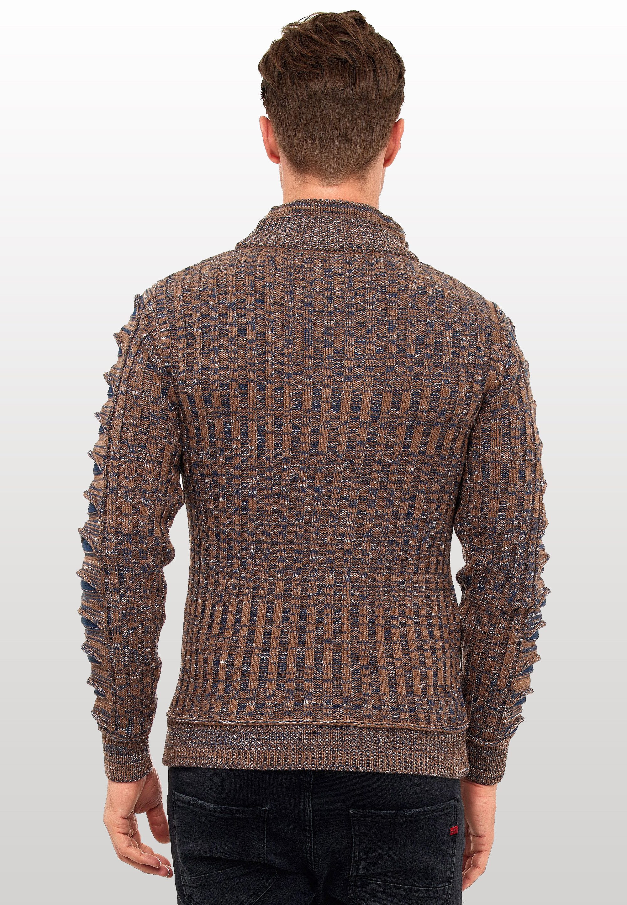 Rusty Neal Strickpullover mit stylischem Ausschnitt