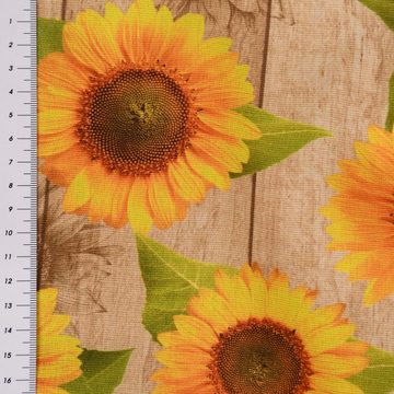 SCHÖNER LEBEN. Dekokissen SCHÖNER LEBEN. Kissenhülle Outdoor Sunflower Sonnenblumen Holzlatten