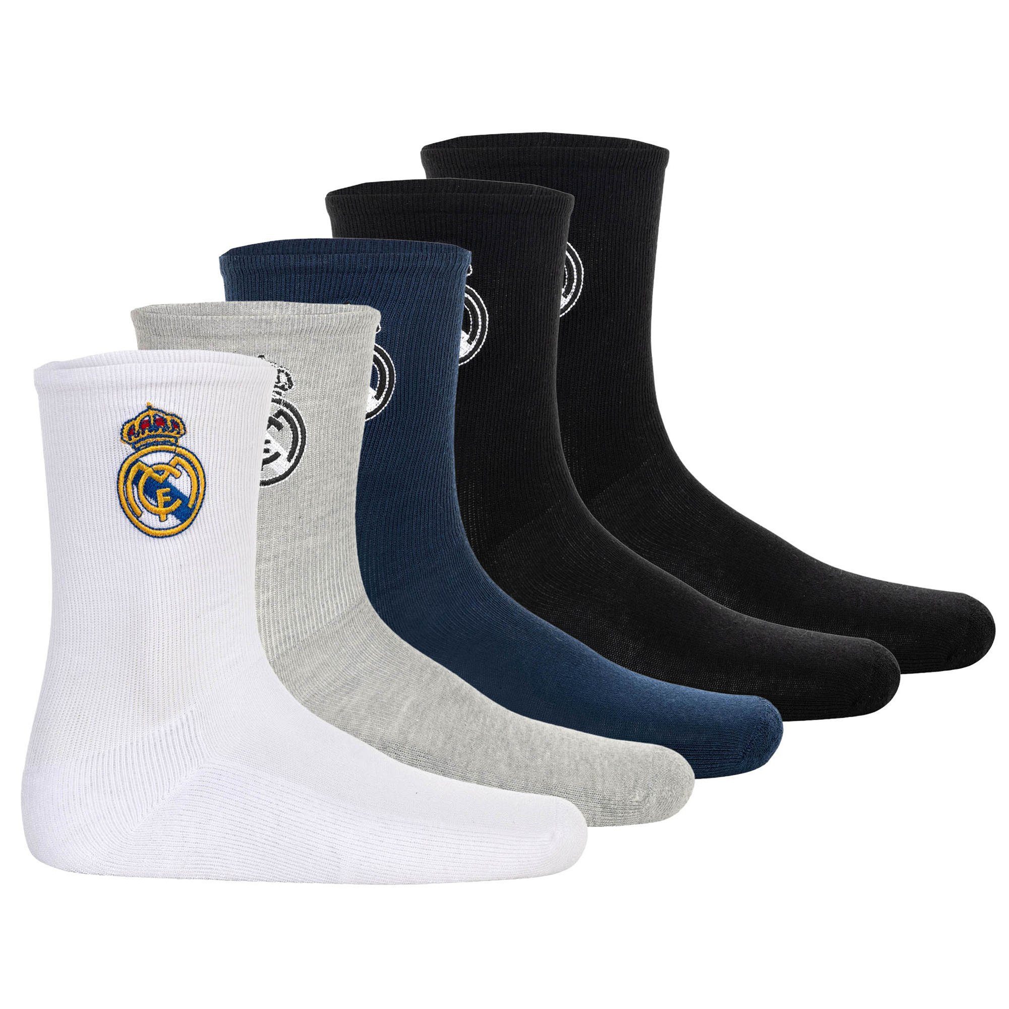 Real Madrid Freizeitsocken Unisex Socken 5er Pack Baumwolle (Packung, 5er Pack)