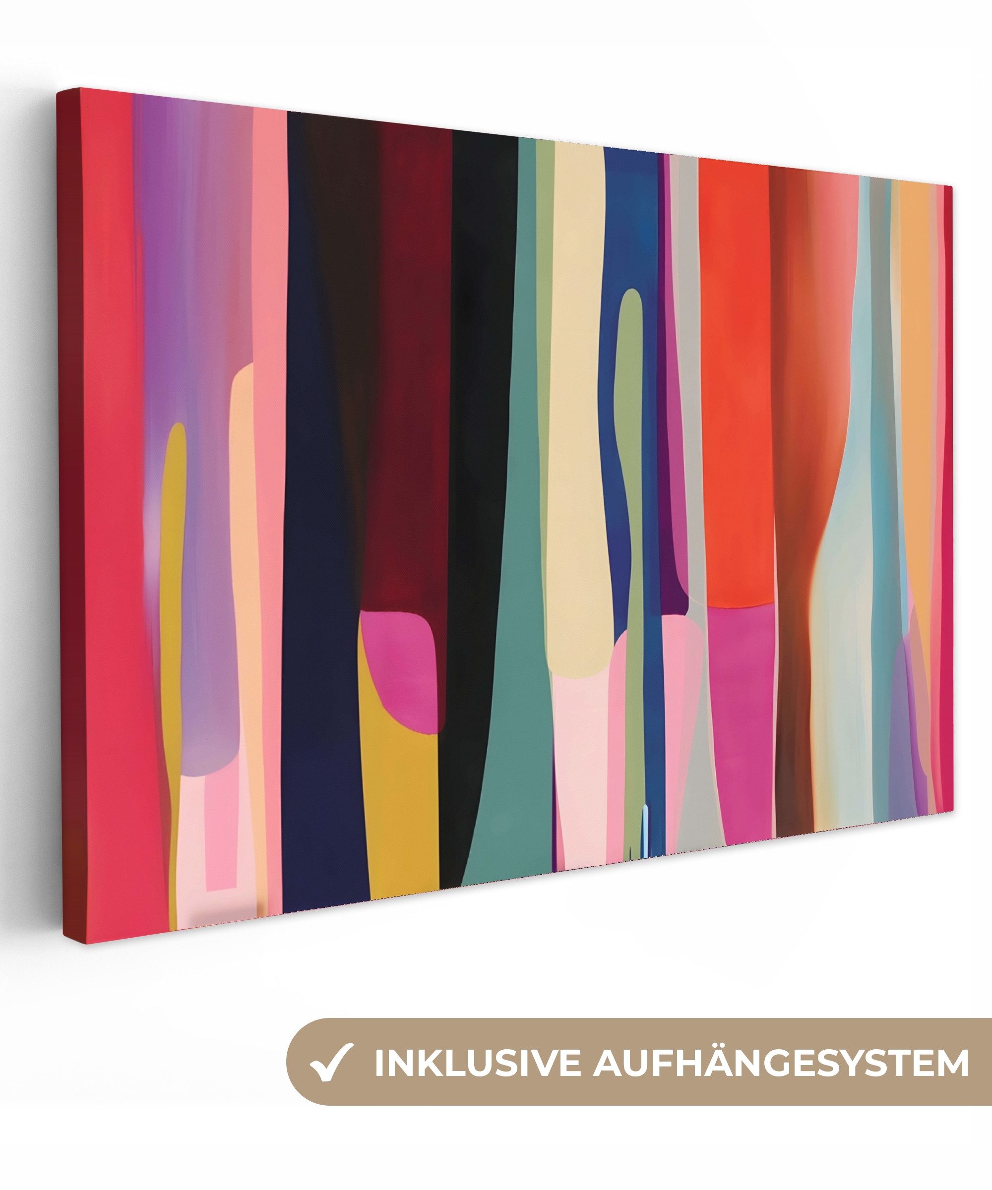 OneMillionCanvasses® Leinwandbild Farbvarianten - Vertikal - Bunt, Fotodruc günstig online kaufen