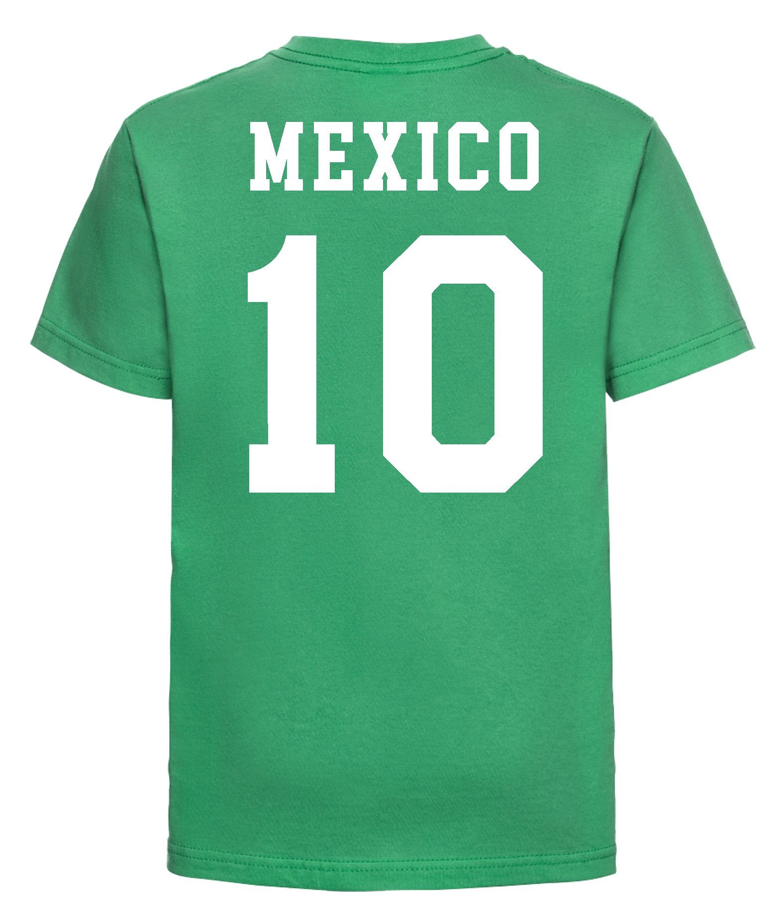 Kinder T-Shirt Motiv Fußball Mexiko Look Youth trendigem im Designz mit Trikot T-Shirt