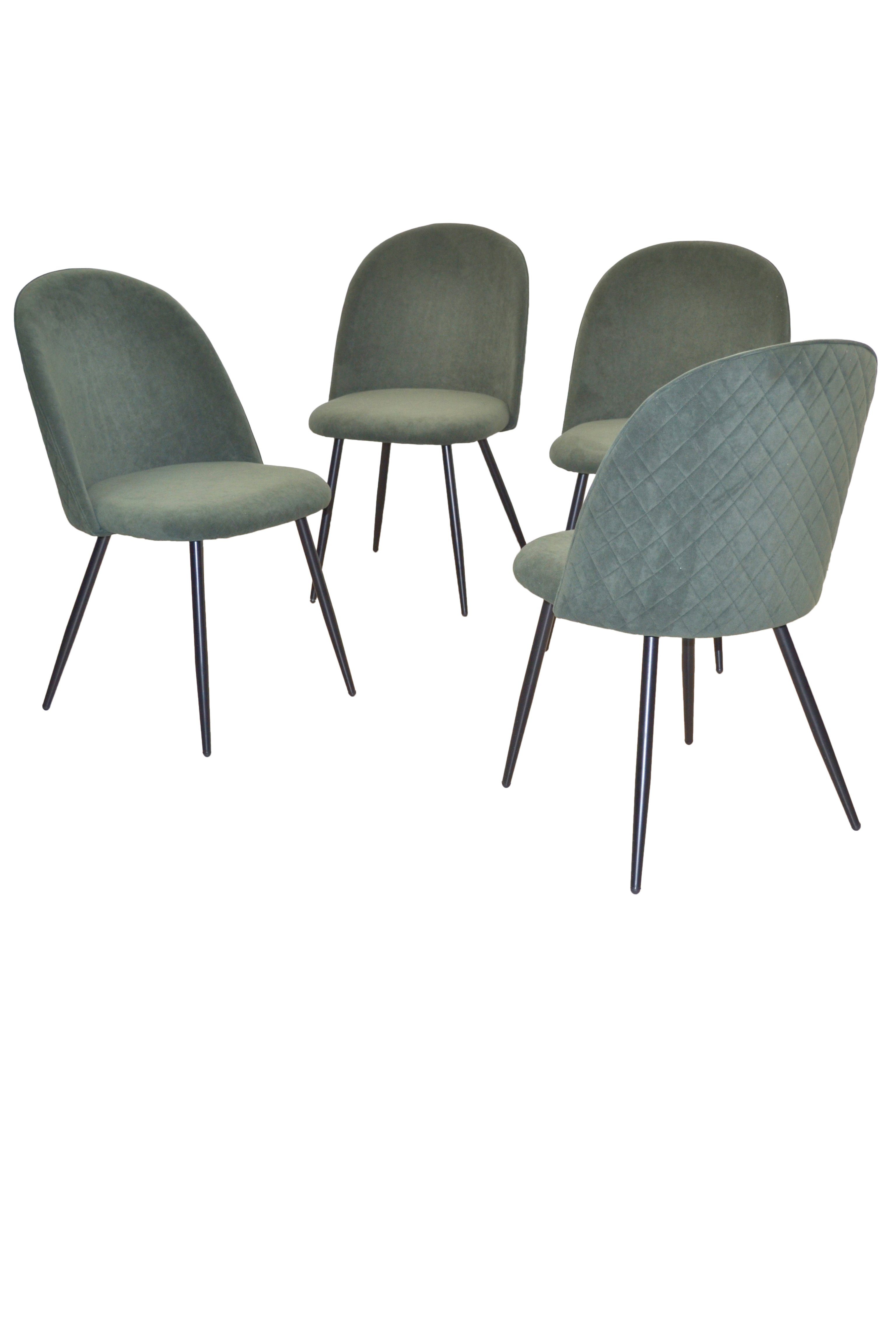 5tlg. Nala, ausziehbar (Esstisch (Spar-Set, Stühlen) Set moebel-direkt-online mit 4 Essgruppe grün