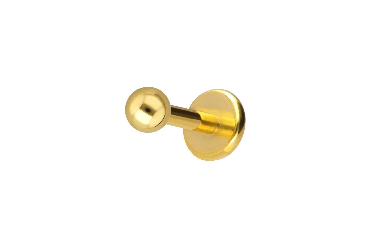 PIERCINGLINE Piercing-Set Titan Labret mit Innengewinde + 925er Silber Aufsatz KUGEL (Labrets, 1-tlg)