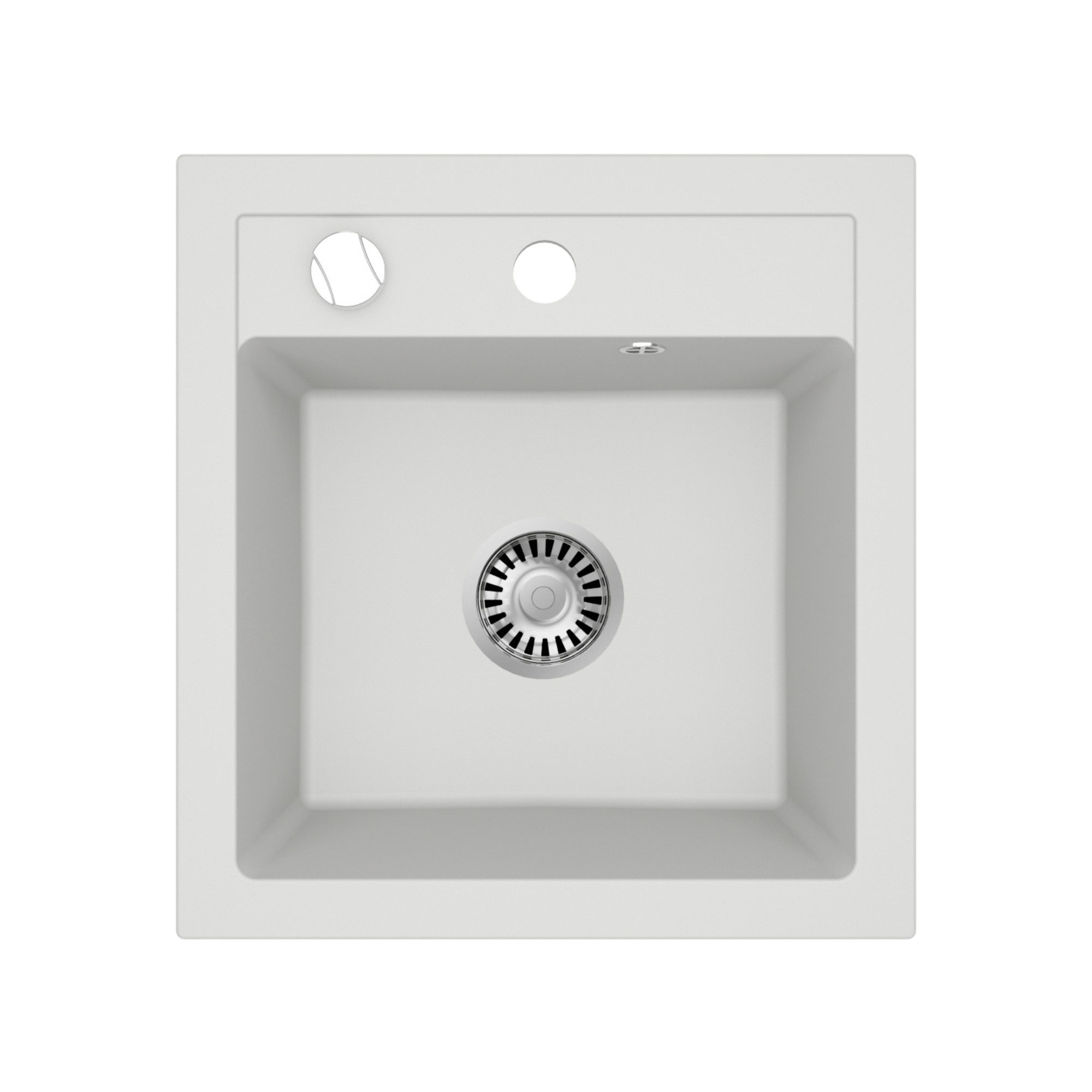 Faizee Home Granitspüle Hochwertige Granitspülen – 49x52cm Einbauspüle Spüle Küchenspüle, Eckig, 48/21 cm