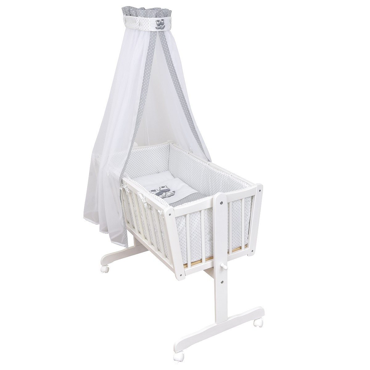 Baby-Delux Babybettwäsche Baby Wiegenset, Textilien, 6 teilig, Wiegenset 6-tlg. für Babywiege 90x40 (ohne Wiege) verschiedene Designs