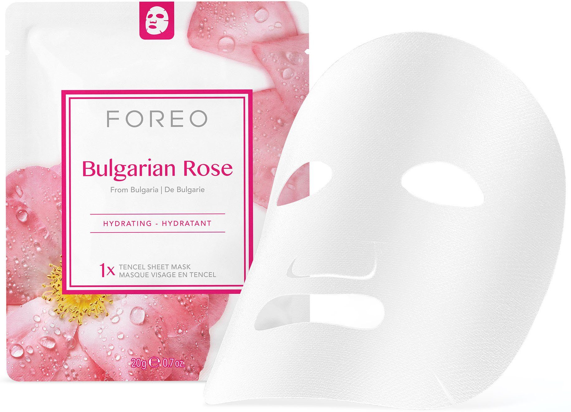 FOREO Gesichtsmaske Farm To Rose, Face Bulgarian 3-tlg. Masks Collection Sheet