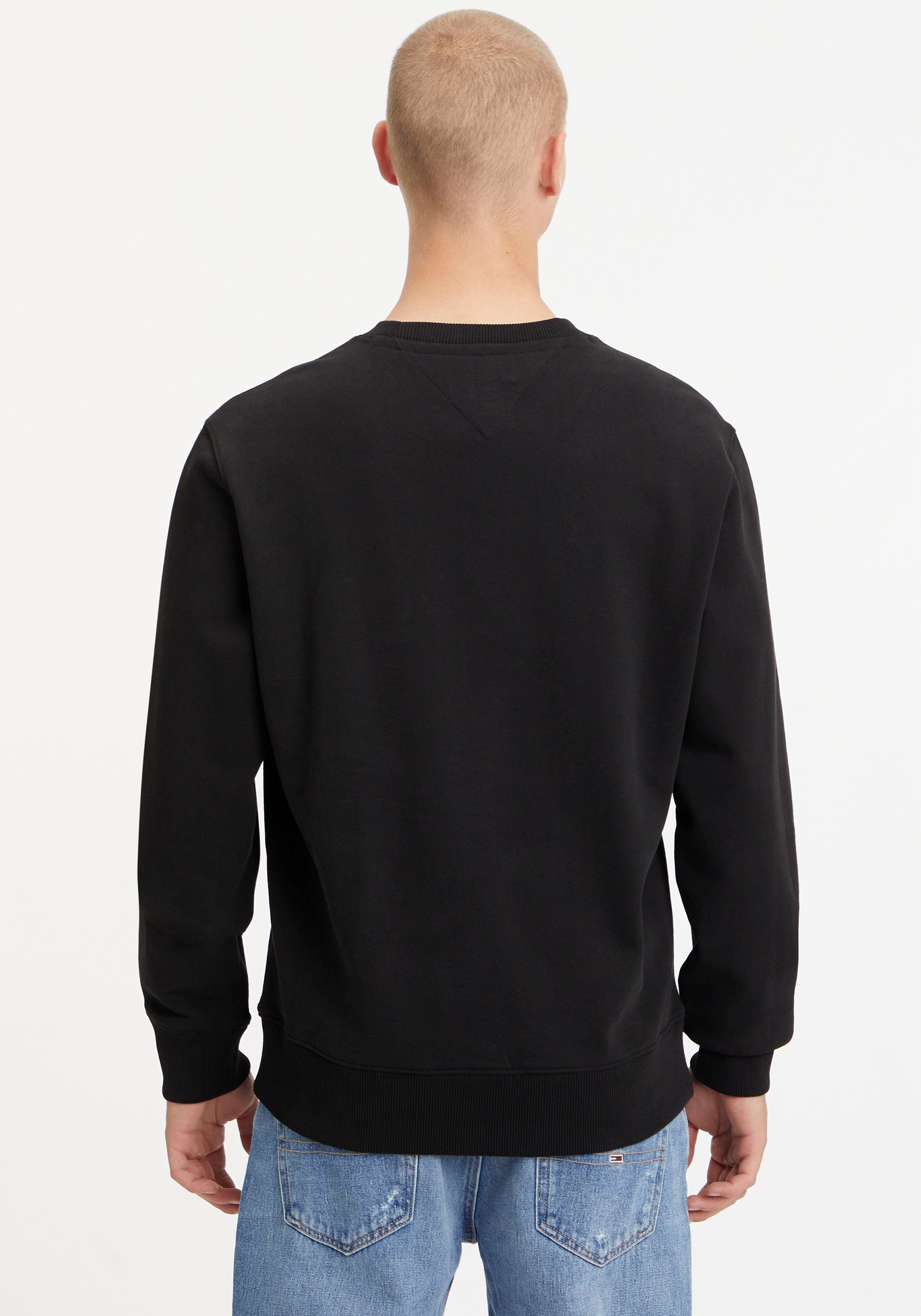 Tommy Jeans Sweatshirt SMALL Black REG mit CREW RUndhalsausschnitt VARSITY TJM